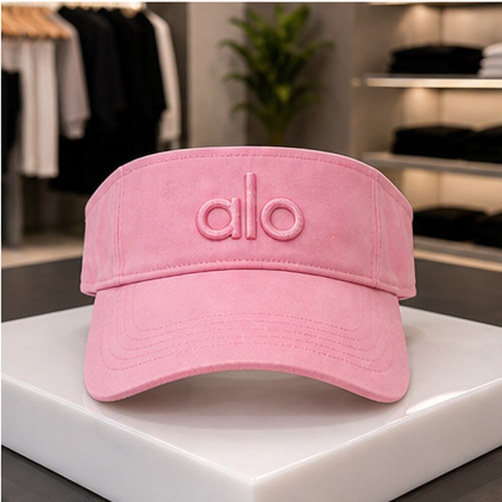 ALO Yoga Pink Pilates Open Top Visor Hat NWT